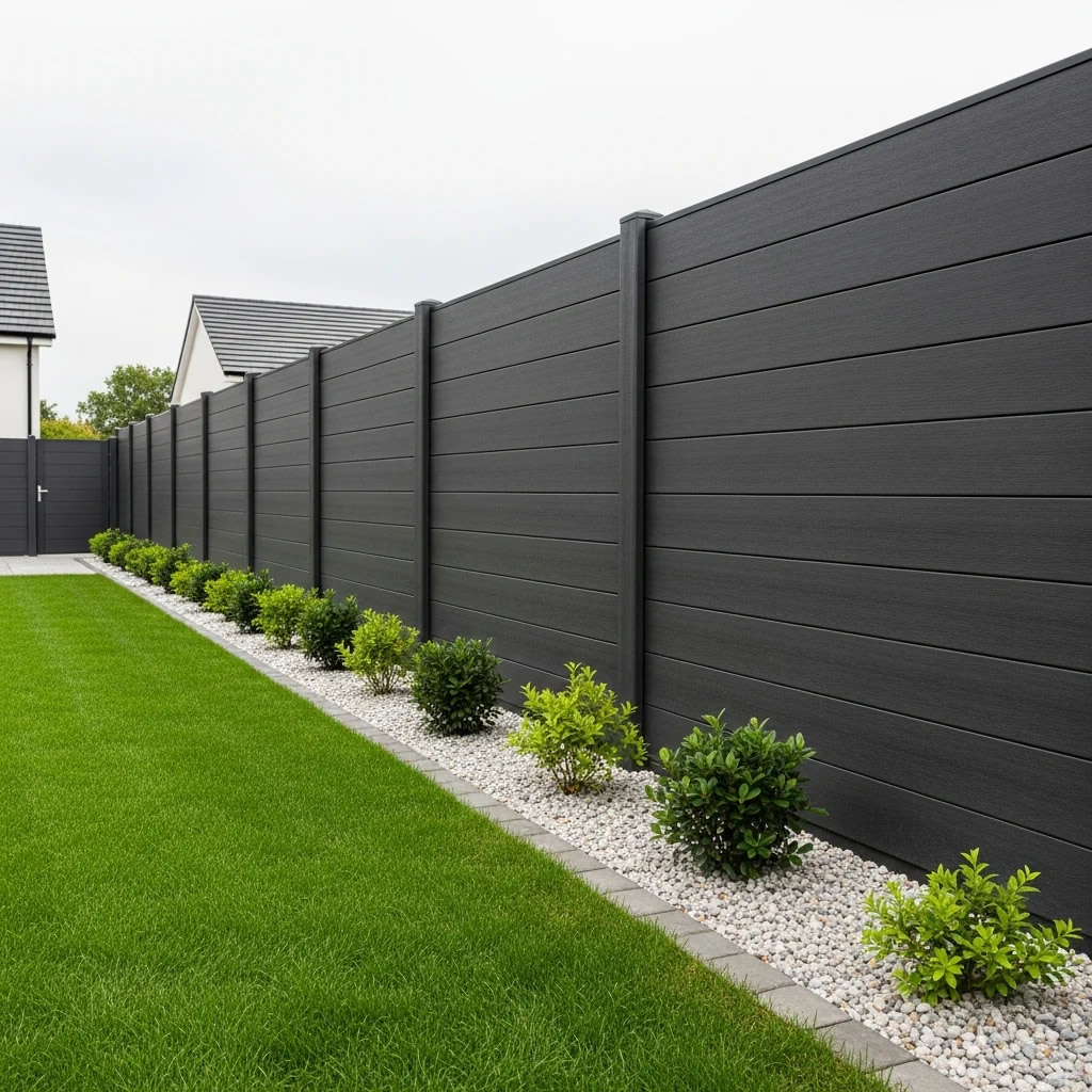 Timber boundary fencing