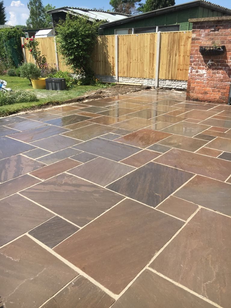 Indian sandstone paving specialists in Denbighshire
