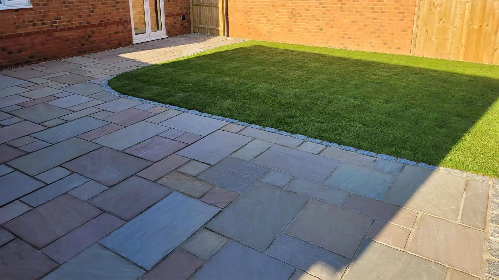 Indian sandstone patio paving in Denbighshire