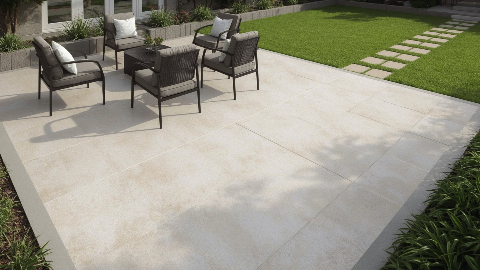 Porcelain patio contractors Denbighshire